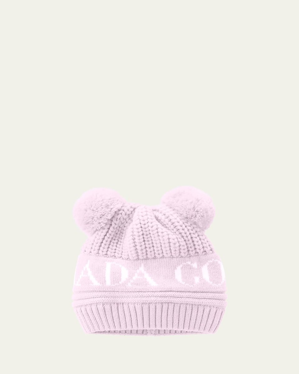 Kid's Double Pompom Beanie Hat, Baby